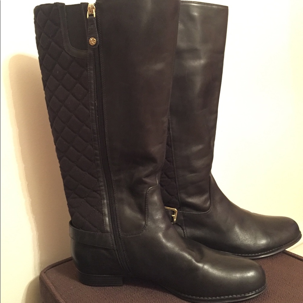 NWOT Isaac Mizrahi Live Quilted Leather Tally boot